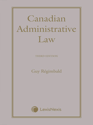 cover image of Canadian Administrative Law